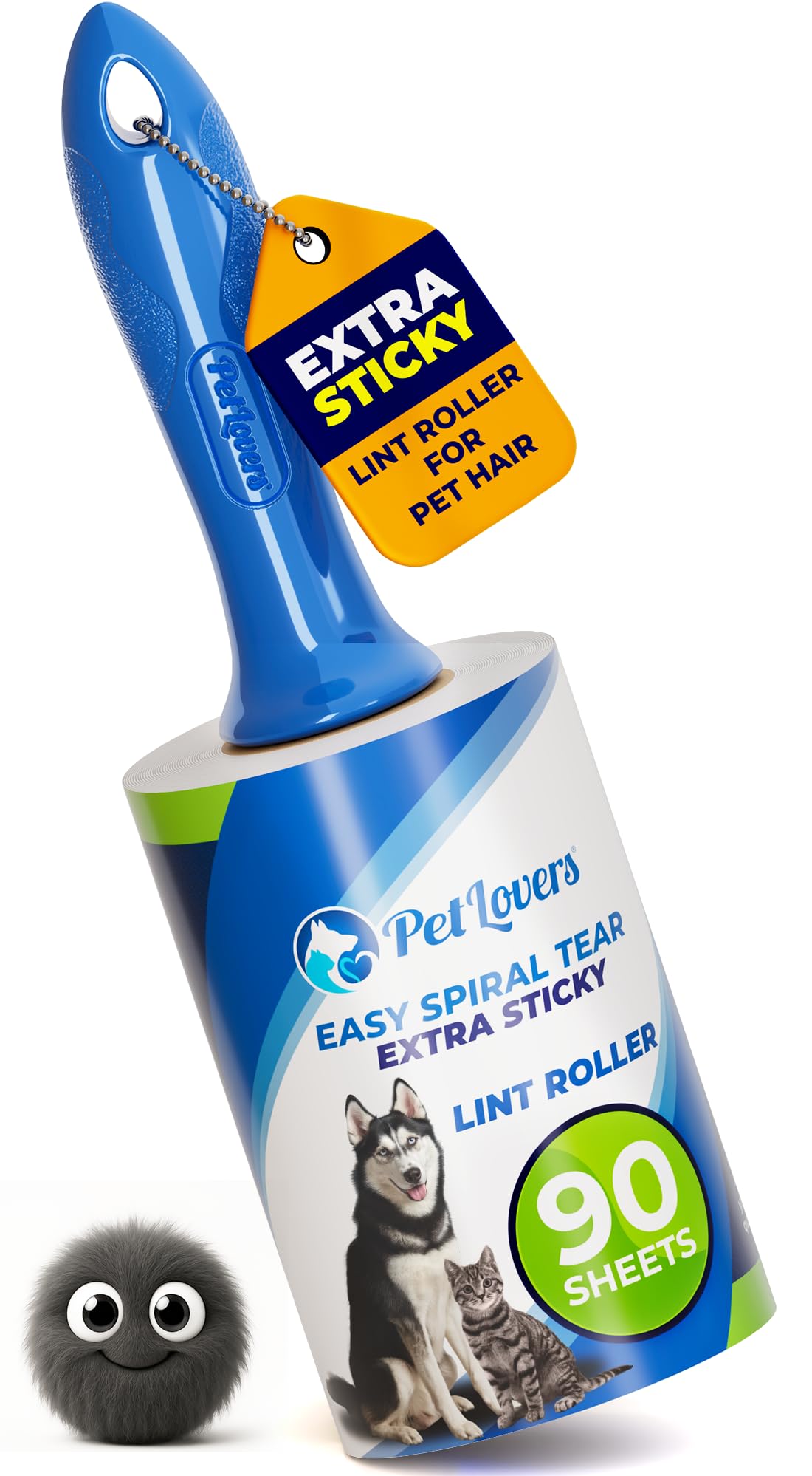 Extra Sticky Lint Roller Single Unit 90 Sheets for Pet Hair Removal