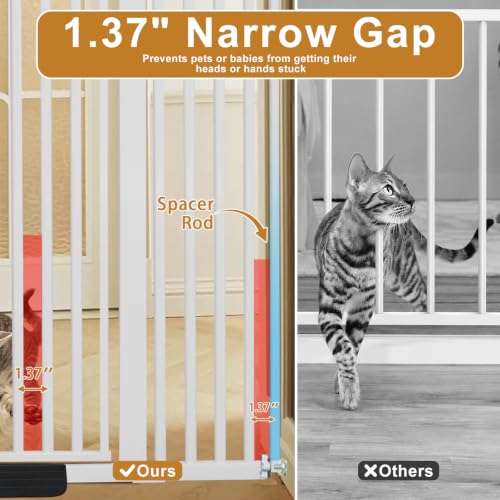 Extra Tall Cat Gate (White / 55"*43")