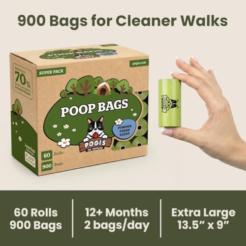 Pogi's Dog Poop Bags (1 Count (Pack of 900) / Scented)