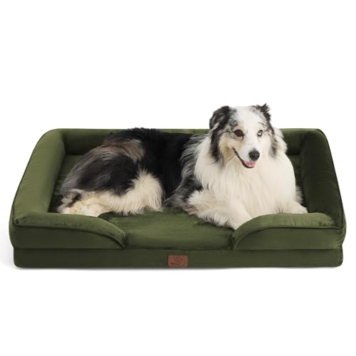Orthopedic XL Dog Bed Extra Large Washable Original Design (Moss Green / 42"l X 32"w X 6.5"th)