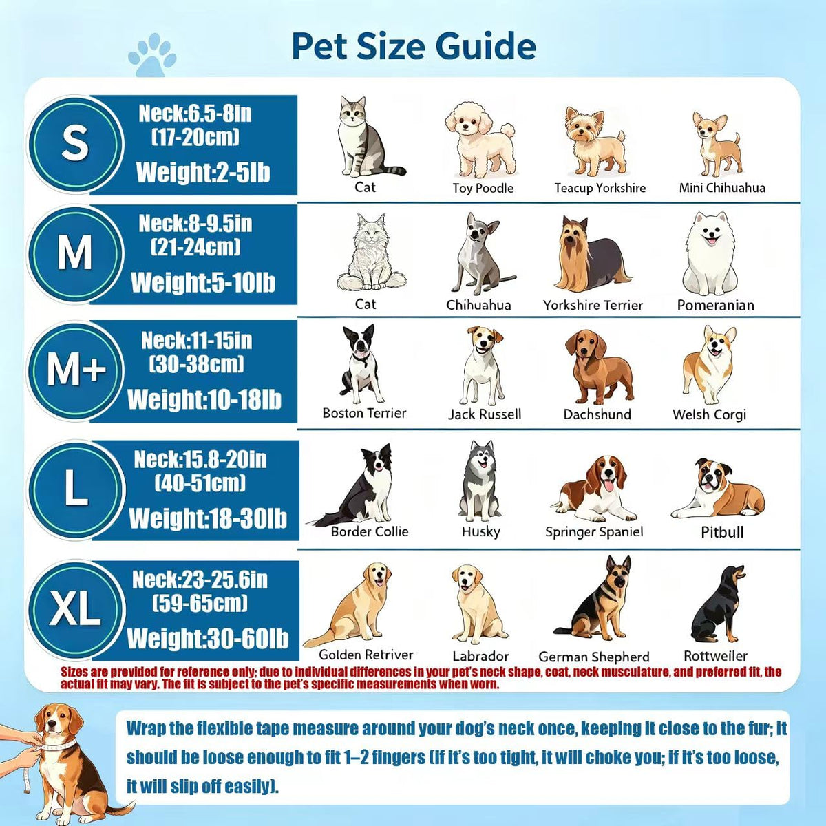 Inflatable Dog Cat Cone Collar with Transparent Shield for After Surgery (M+(Neck11-15"))