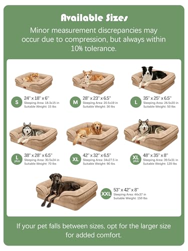 Orthopedic Dog Bed with Sides (24.0"L x 18.0"W x 6.0"Th / Brown)