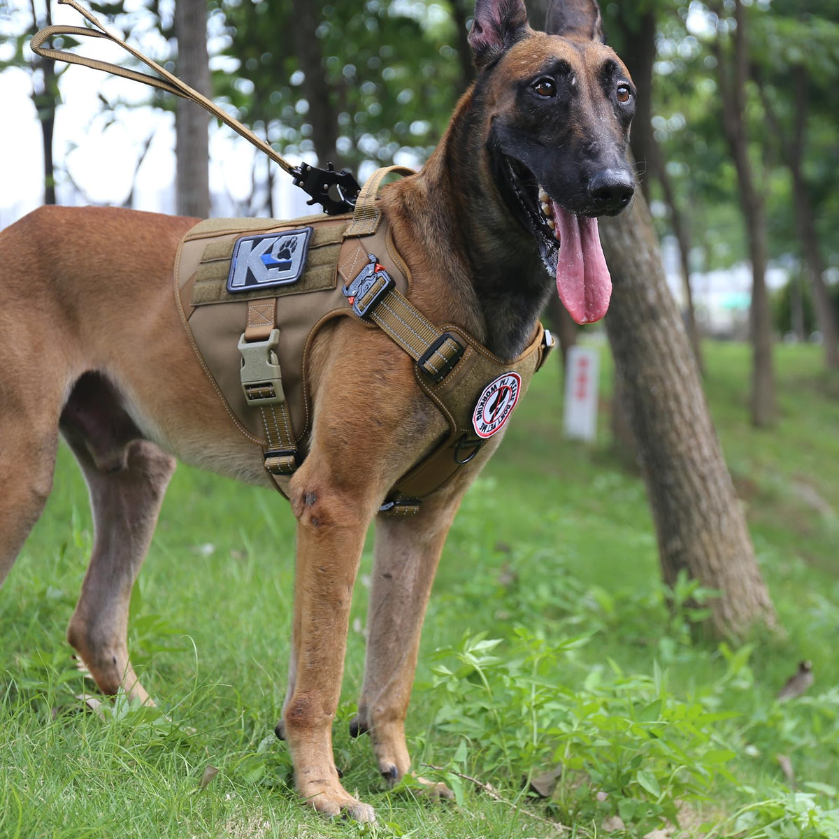 Tactical Dog Harness for Large Dogs (Large (Pack of 1) / Brown)