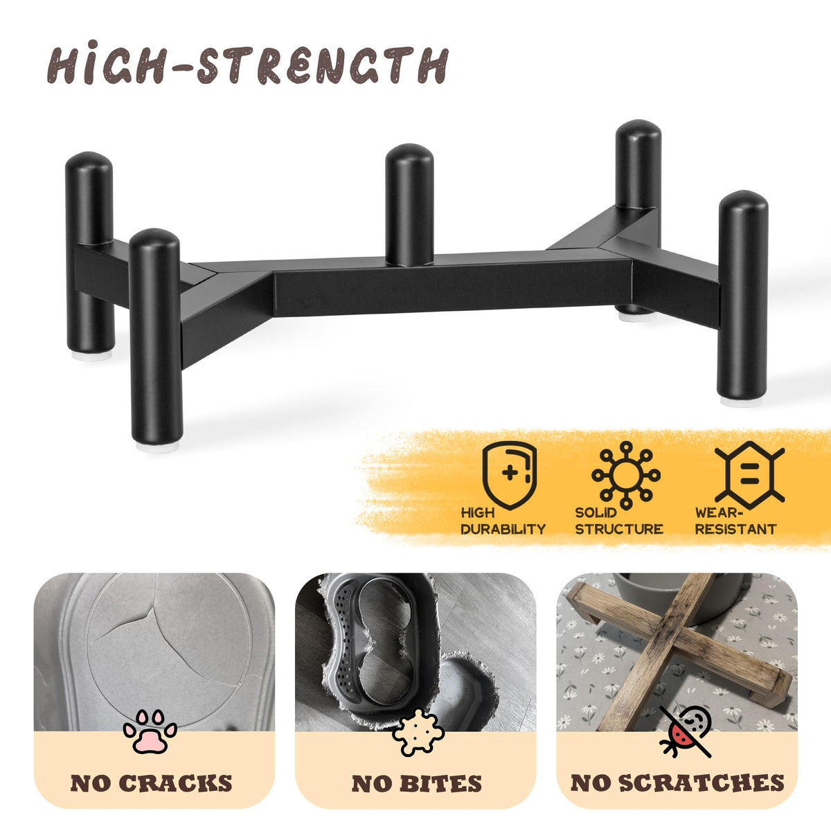 Raised Ceramic Dog Bowl Set with Stand (Green / 2 Bowls - 1.6 Cups Each)