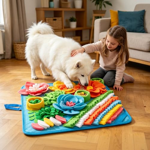 19.5" Snuffle Mat for Large Dogs (19.5"L x 19.5"W / blue)