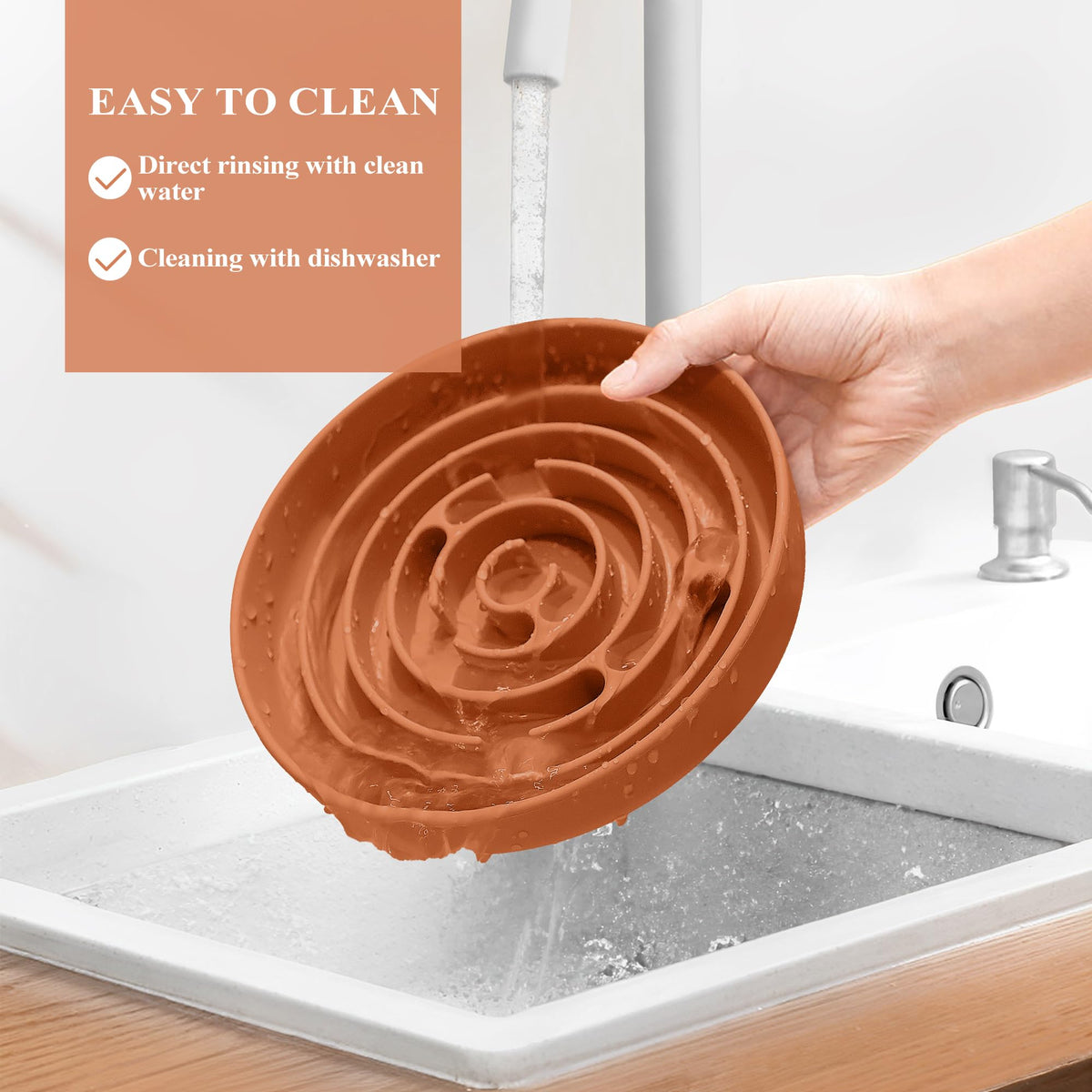 Slow Feeder Dog Bowls (Orange / L)