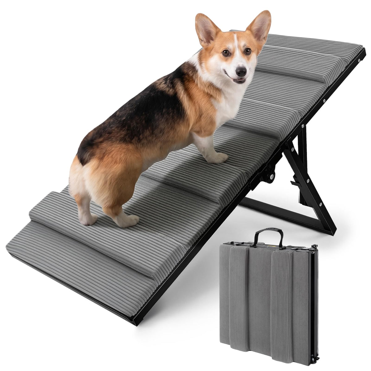 Dog Ramp for Bed & Couch (Small/35"L x 17"W x 13"-18"H)