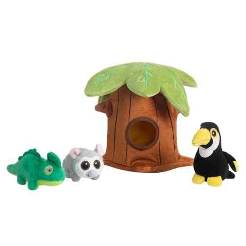 Squeaky Hide and Seek Dog Toys for Small and Medium Dogs (Baobab)
