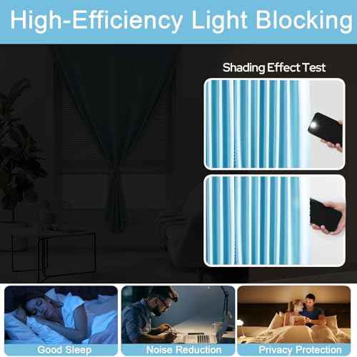 Adhesive Curtain (35"W x 71"L (Pack of 2) / Lake Blue)