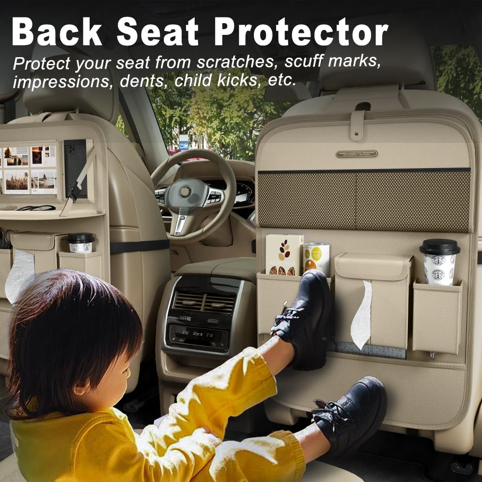Car Seat Organizers (Plain Beige / 2 Pcs)