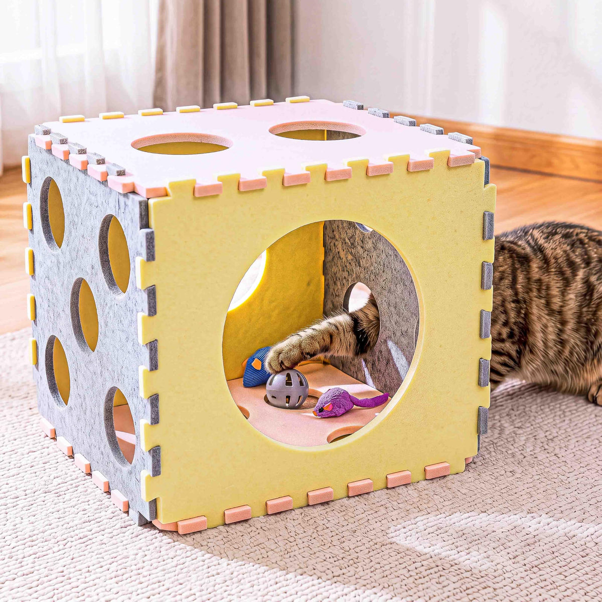 41 Pcs Interactive Cat Toys for Indoor Cats (Retro Brights)