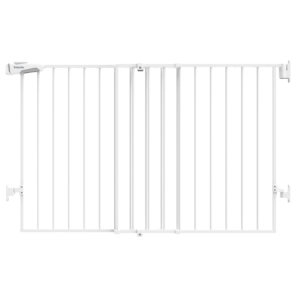 31.5 55" No Bottom Bar Baby Gate Extra Wide (*White / 28" H, 31.5-55" W- Extra Wide)