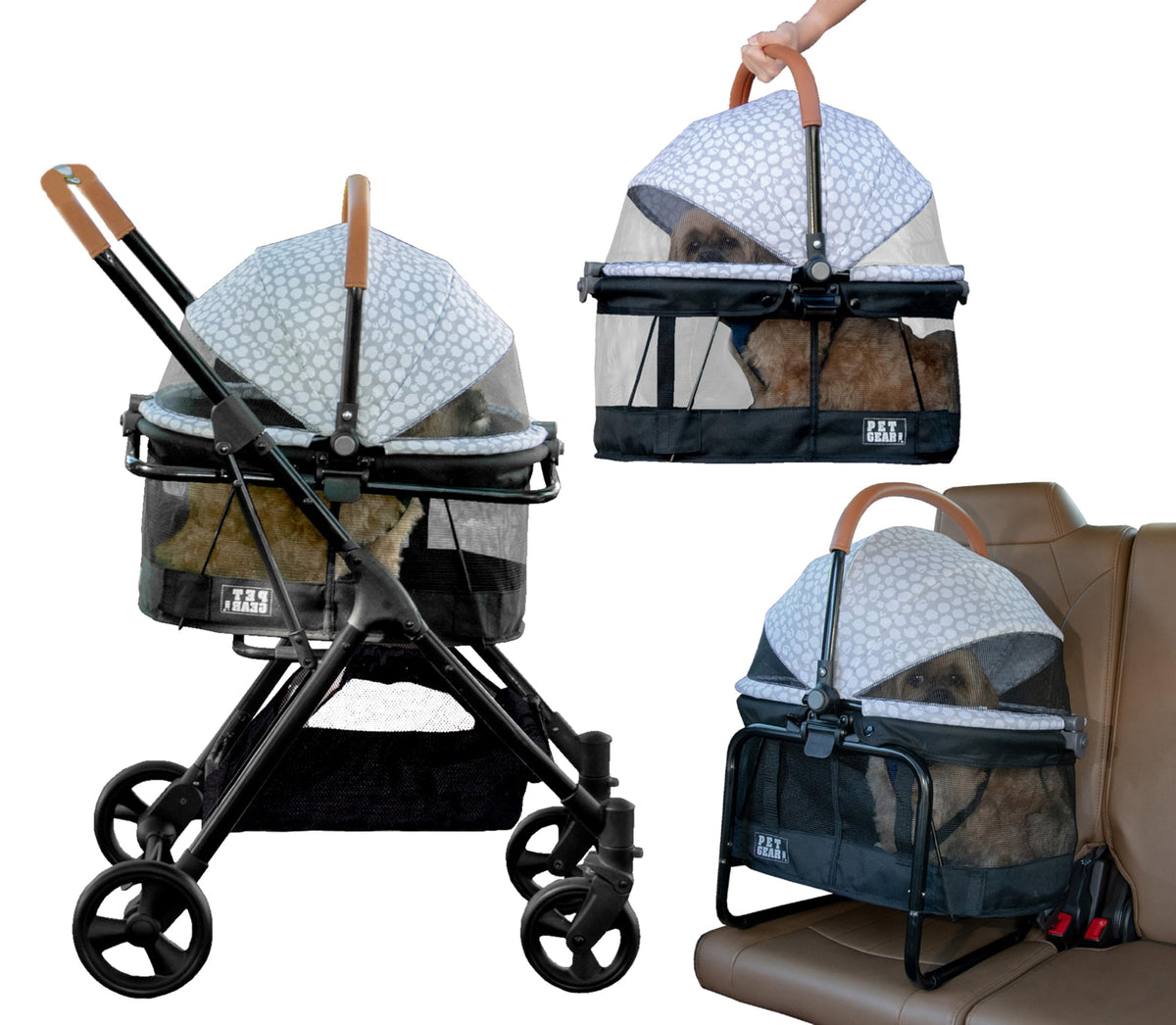 3-in-1 Travel System View 360 Stroller, Sea Salt (Sea Salt- 4 Wheel)