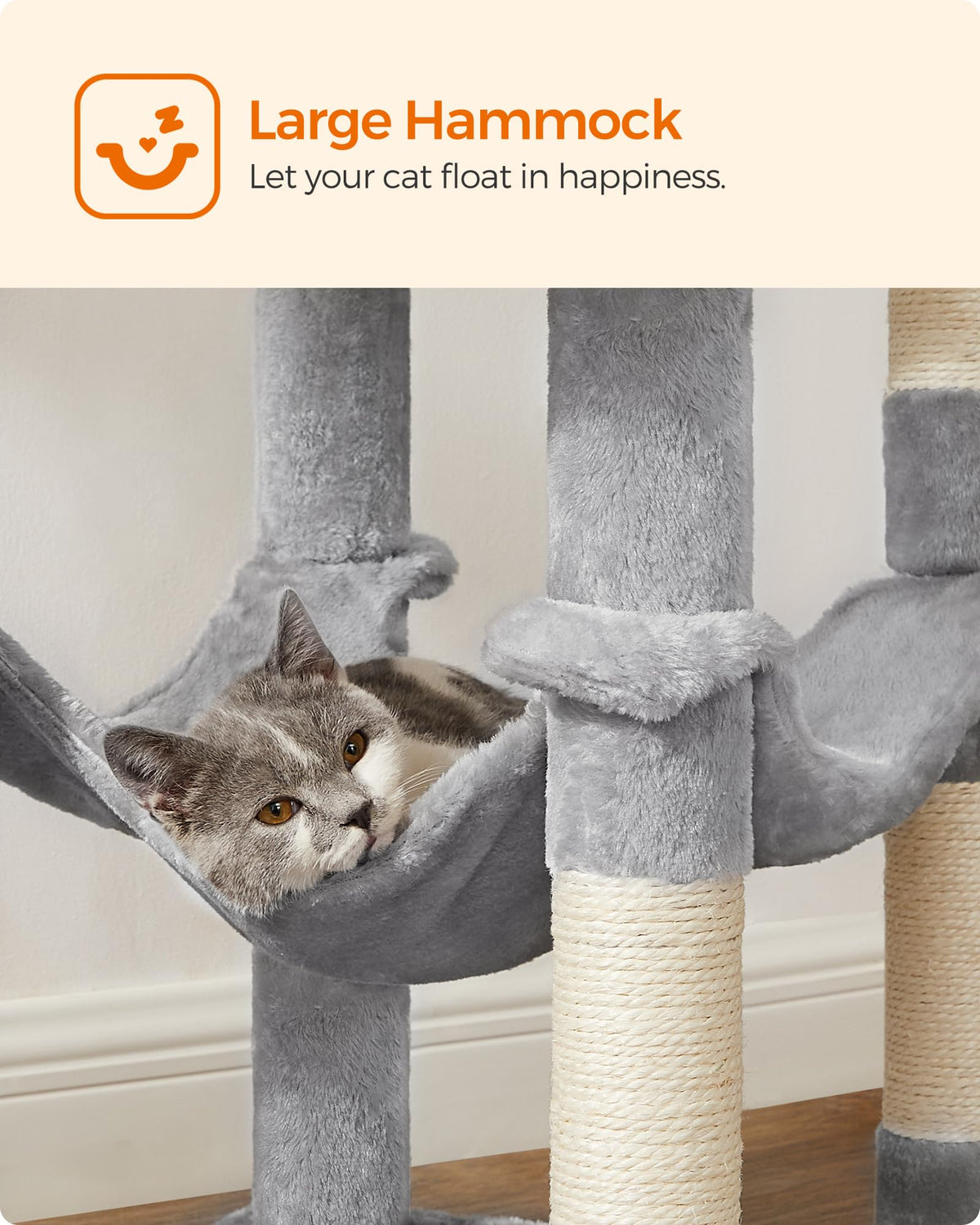 Cat Tree 54.2 (54.2 Inches / Light Gray)