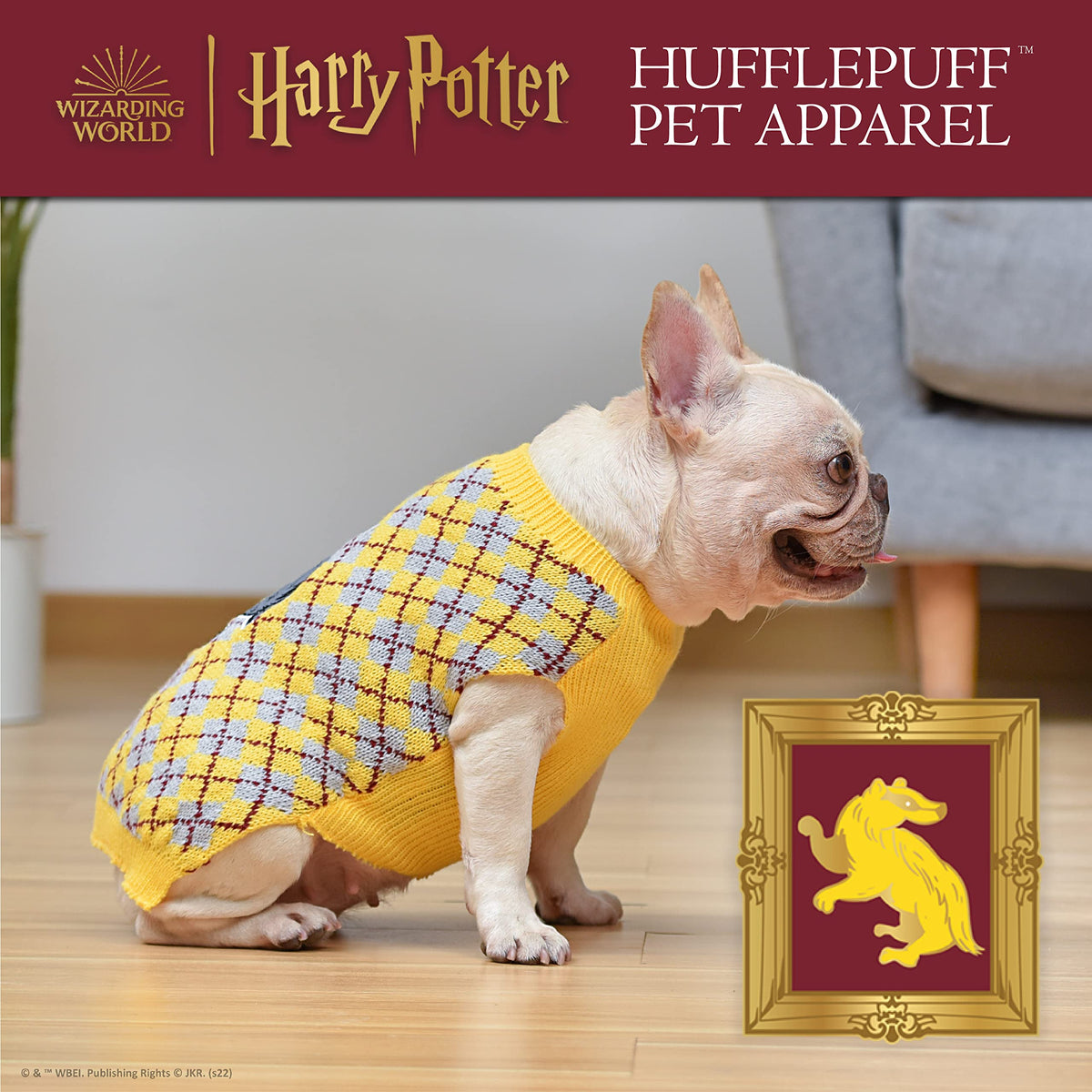 Hufflepuff Dog Sweater (Hufflepuff / Medium)