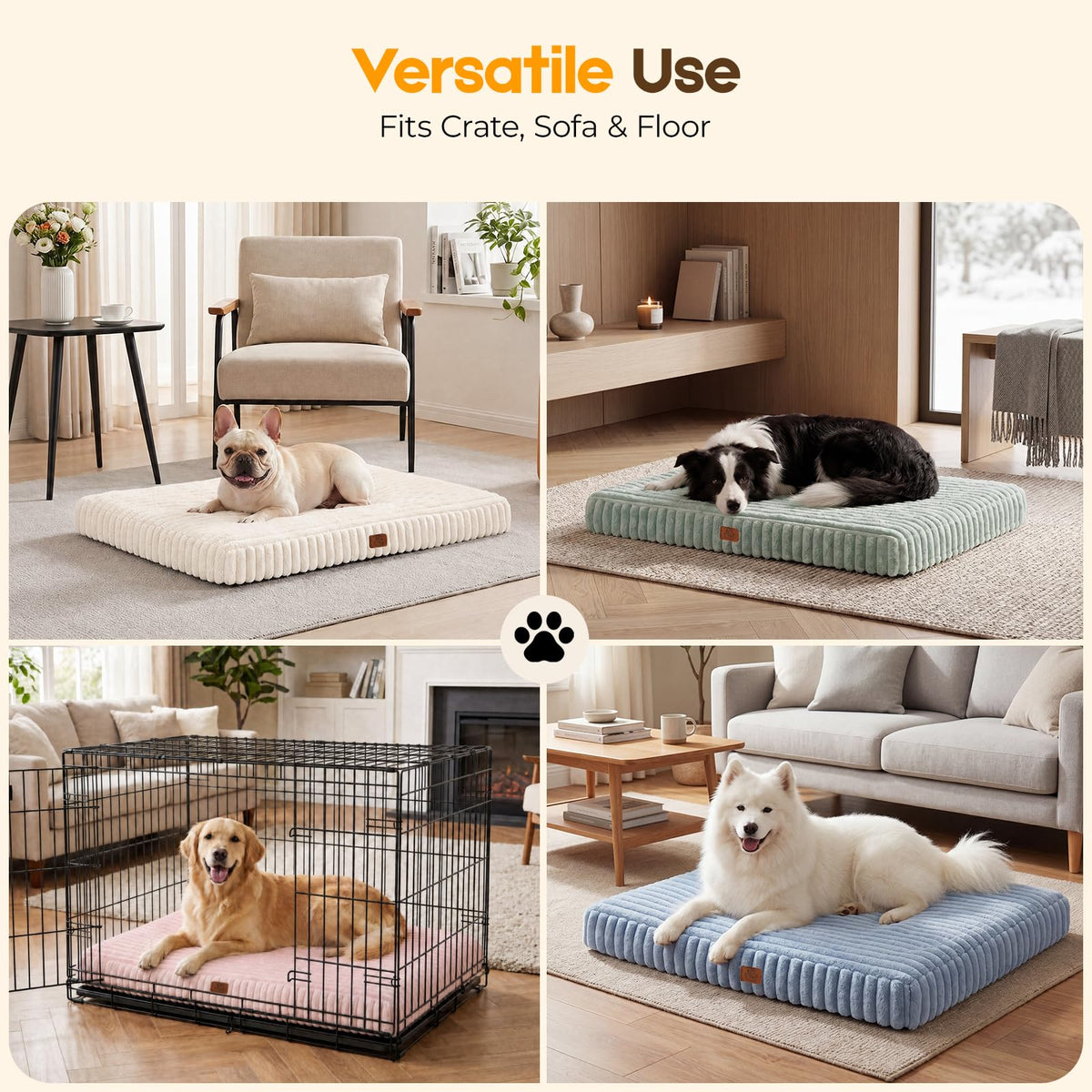 Orthopedic Dog Bed for Medium Dog (Green / 30"x20"x3")