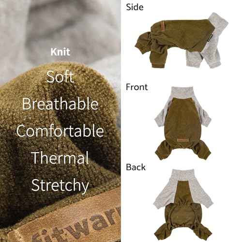 Turtleneck Raglan Dog Pajamas (Small / Dark Green)