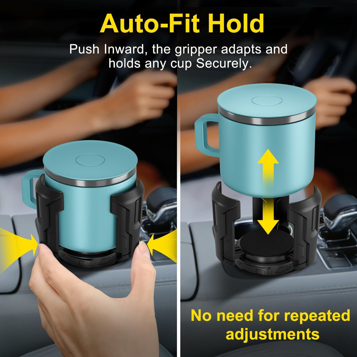 Cup Holder Expander (Black / 2 Pack)