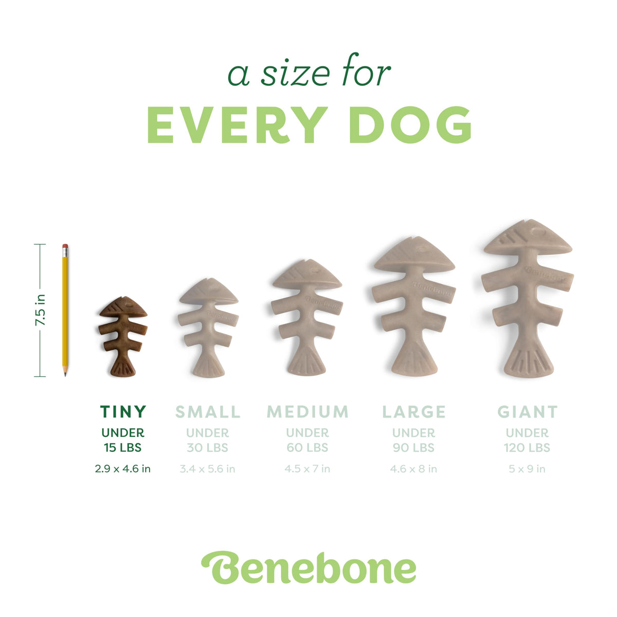 Tiny 2 Pack Fishbone Durable Dog Chew Toys (REAL Jack Salmon / Tiny 2-Pack)