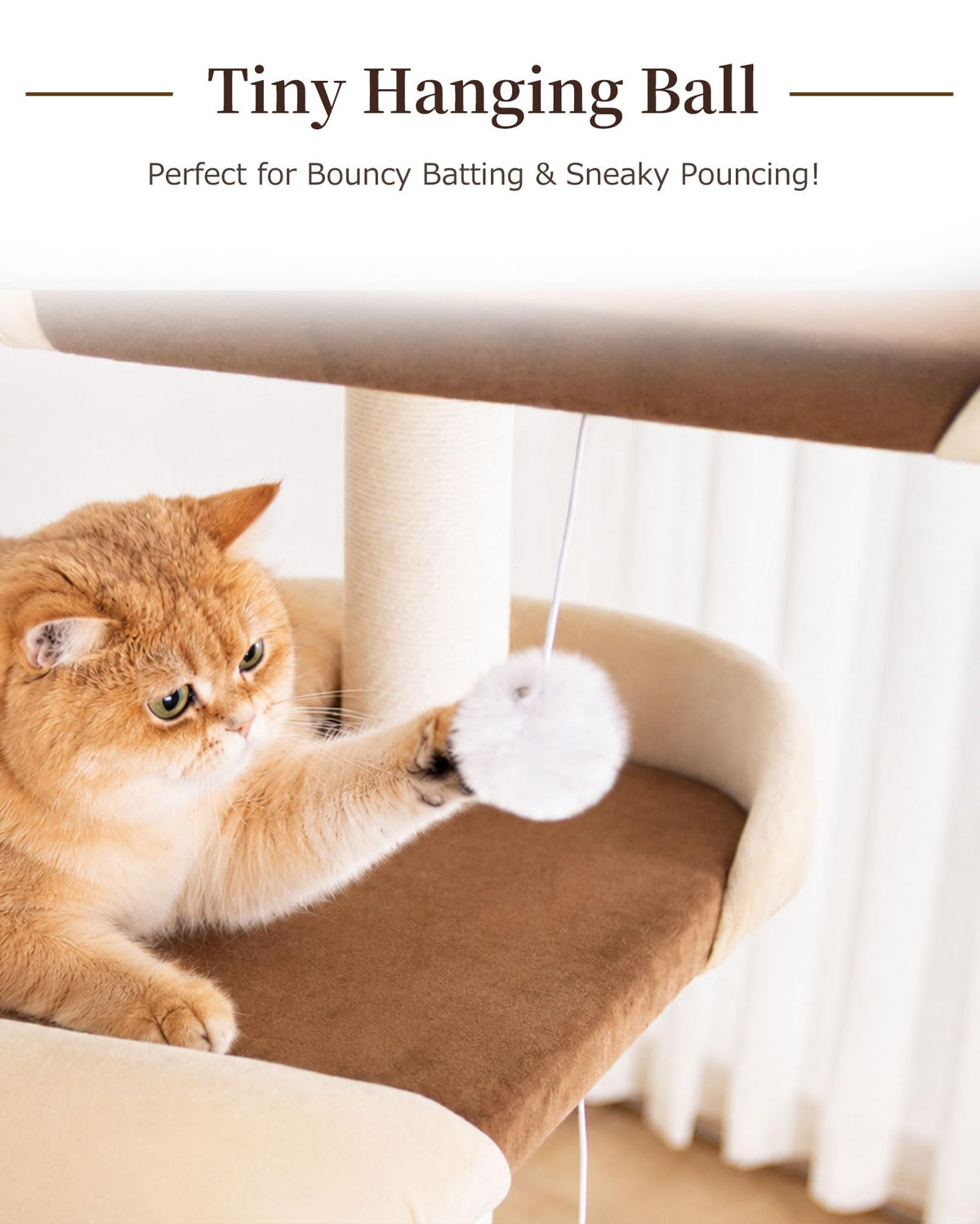 53" Cat Tree Tower for Large Cats (White 53'')