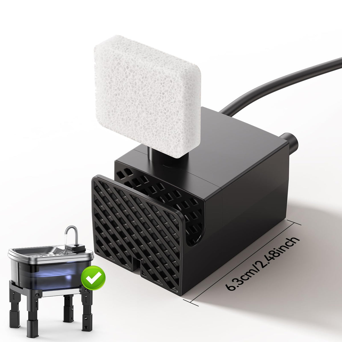 FN W25 Dog Water Fountain Pump (Black)