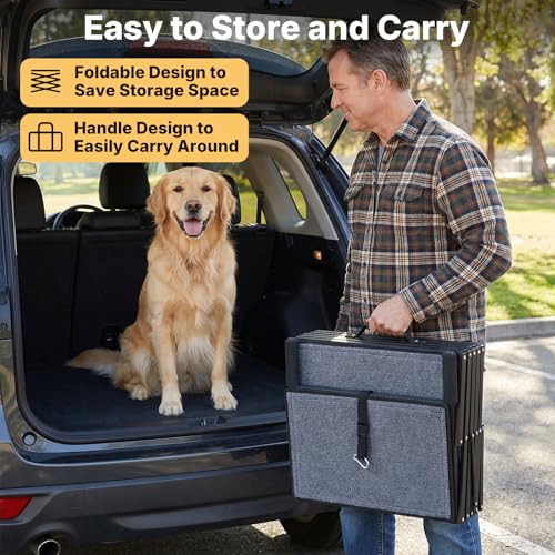 Foldable Dog Steps for Car SUV (Extra Wide 20"W)