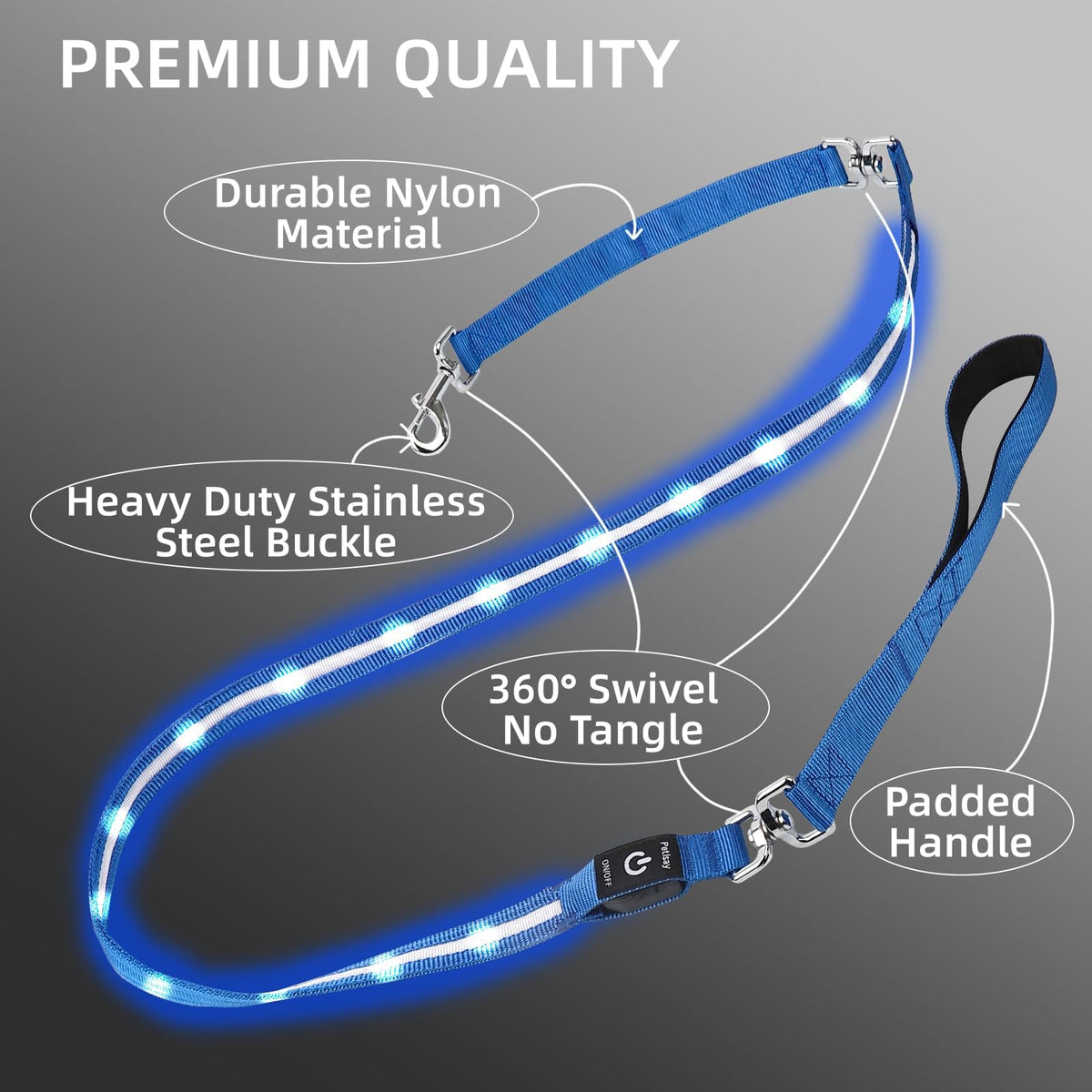 Light up Dog Leash for Night Walking (6 FT / Pink)