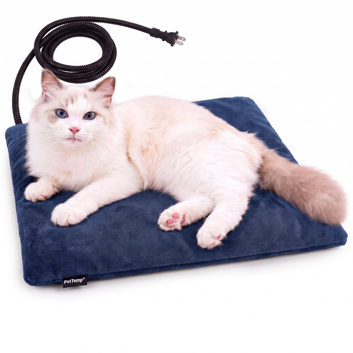 Cat Heating Pad (Blue / Small: 16" x 13" x 1.6")
