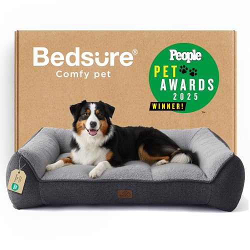 SupportMax® Extra Thick Orthopedic XL Dog Bed for Extra Large Dogs (Grey / 45"l X 32"w X 9.5"th)