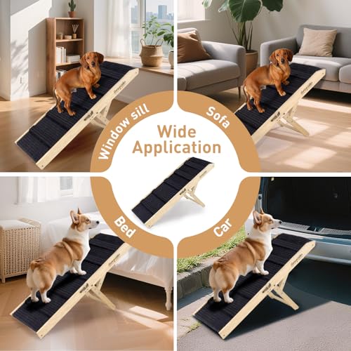 2026 Upgraded Dog Ramp for Couch (Upgraded 33.07" L x 12.5" W（Foldable）)