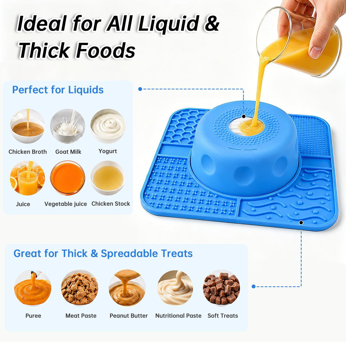 Slow Feeder Dog Bowls & Lick Mat for Dogs