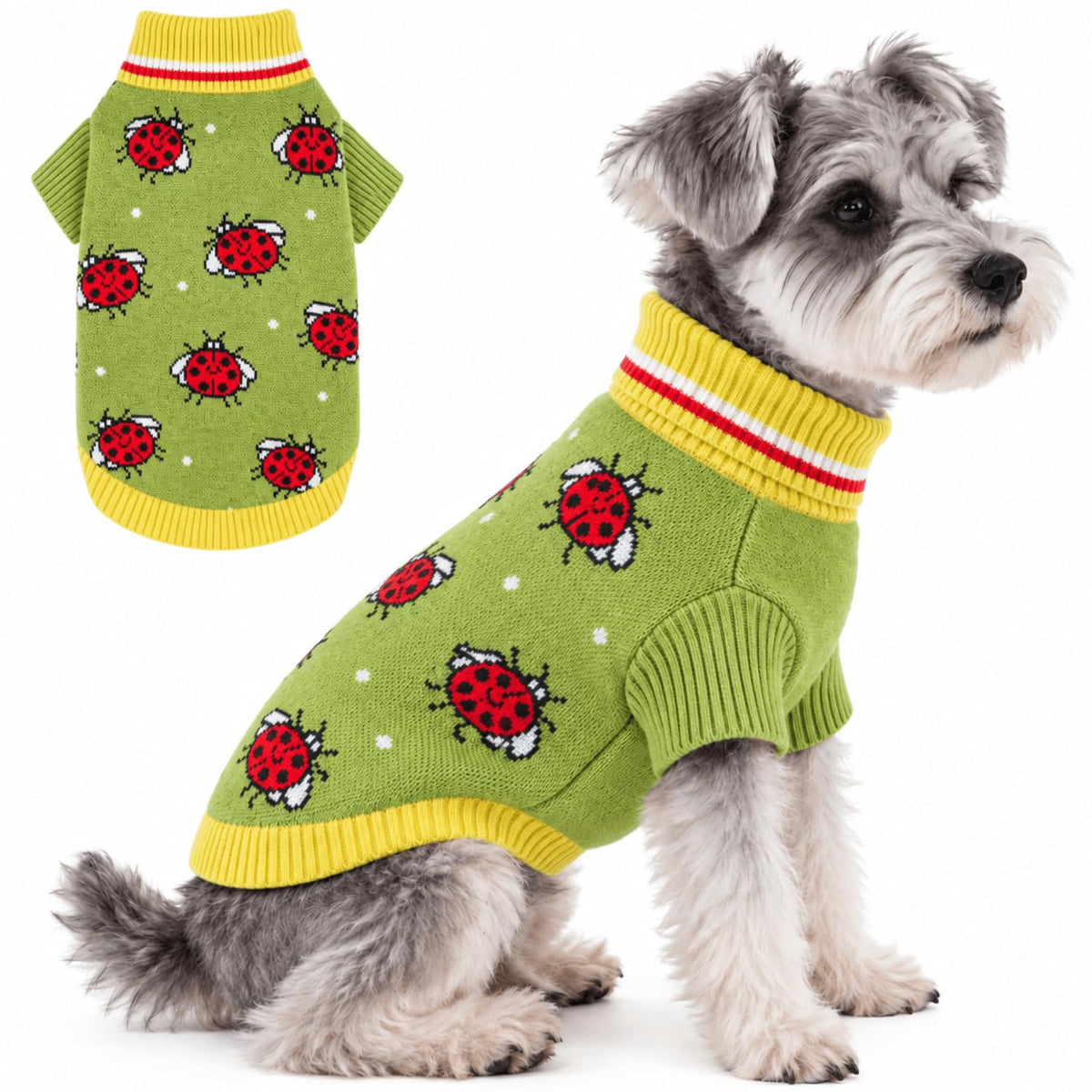 Funny Ladybug Dog Ugly Sweater (Large / Ladybug)