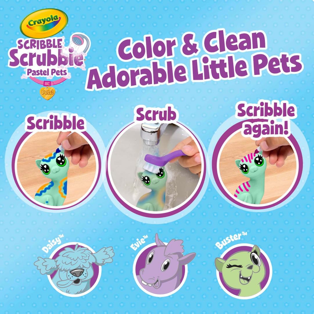 Scribble Scrubbie Pastel Pets (Small / Pastel Pets)