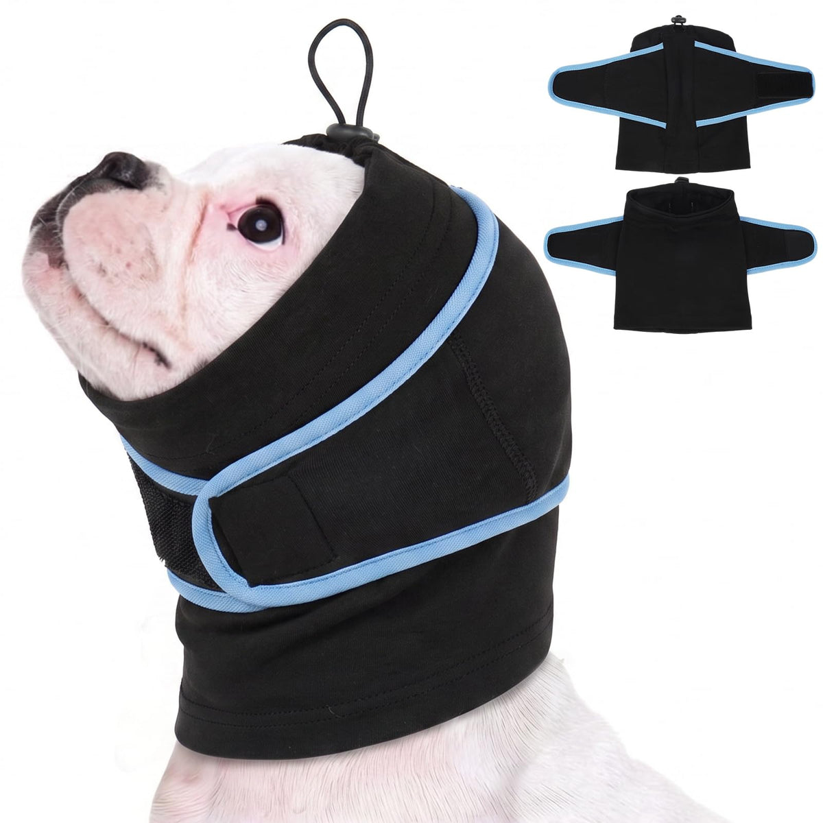 Small Dog Ear Muffs Lightweight (Black / Small (11.8"/30cm Neck Girth))