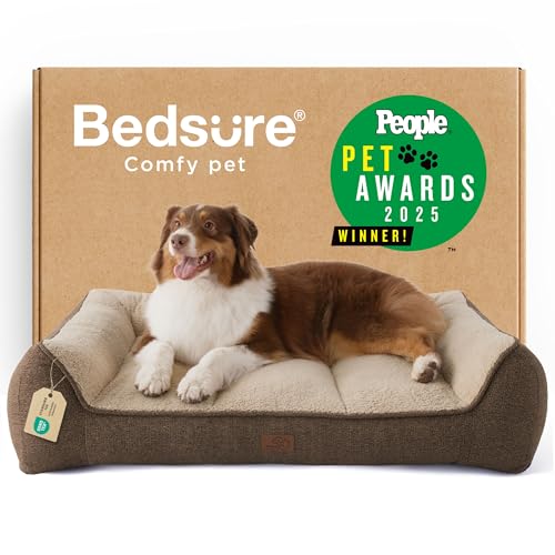 SupportMax® Extra Thick Orthopedic Dog Beds Large Sized Dog (Brown / 38"l X 28"w X 8.5"th)