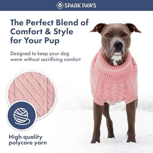 Knit Dog Sweater (Pink Cableknit / 3XL)
