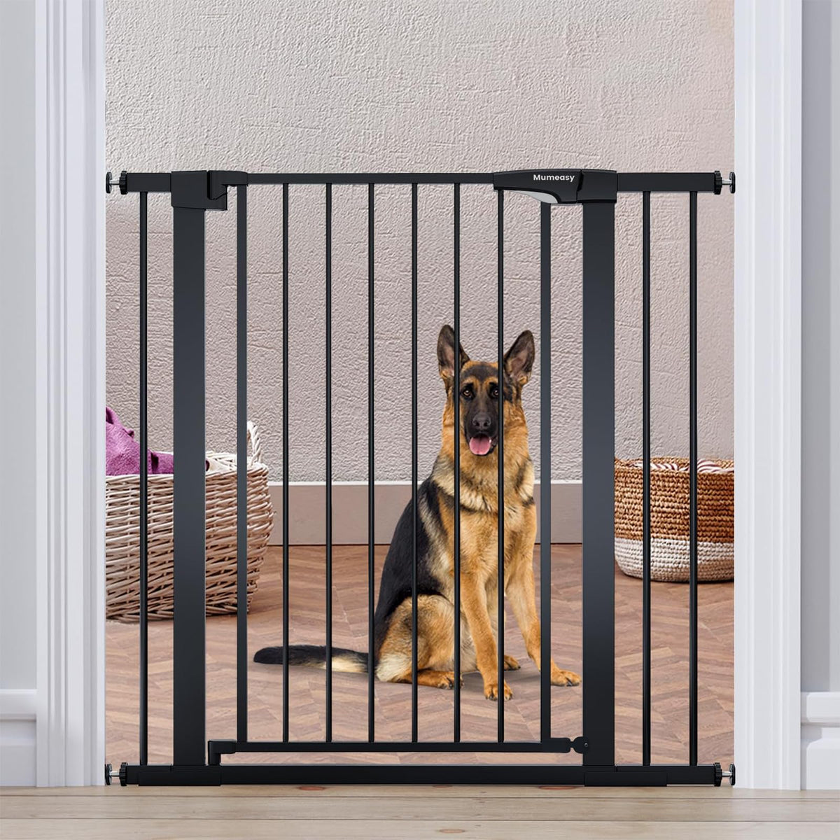 36" Extra Tall Dog Gate (Black / 29.7-40"W x 36"H)