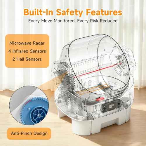Self Cleaning Auto Litter Box Enclosure (Automatic-White)