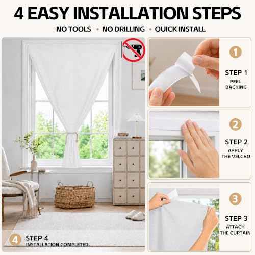 100% Blackout Curtains (White / 46"W x 72"H)