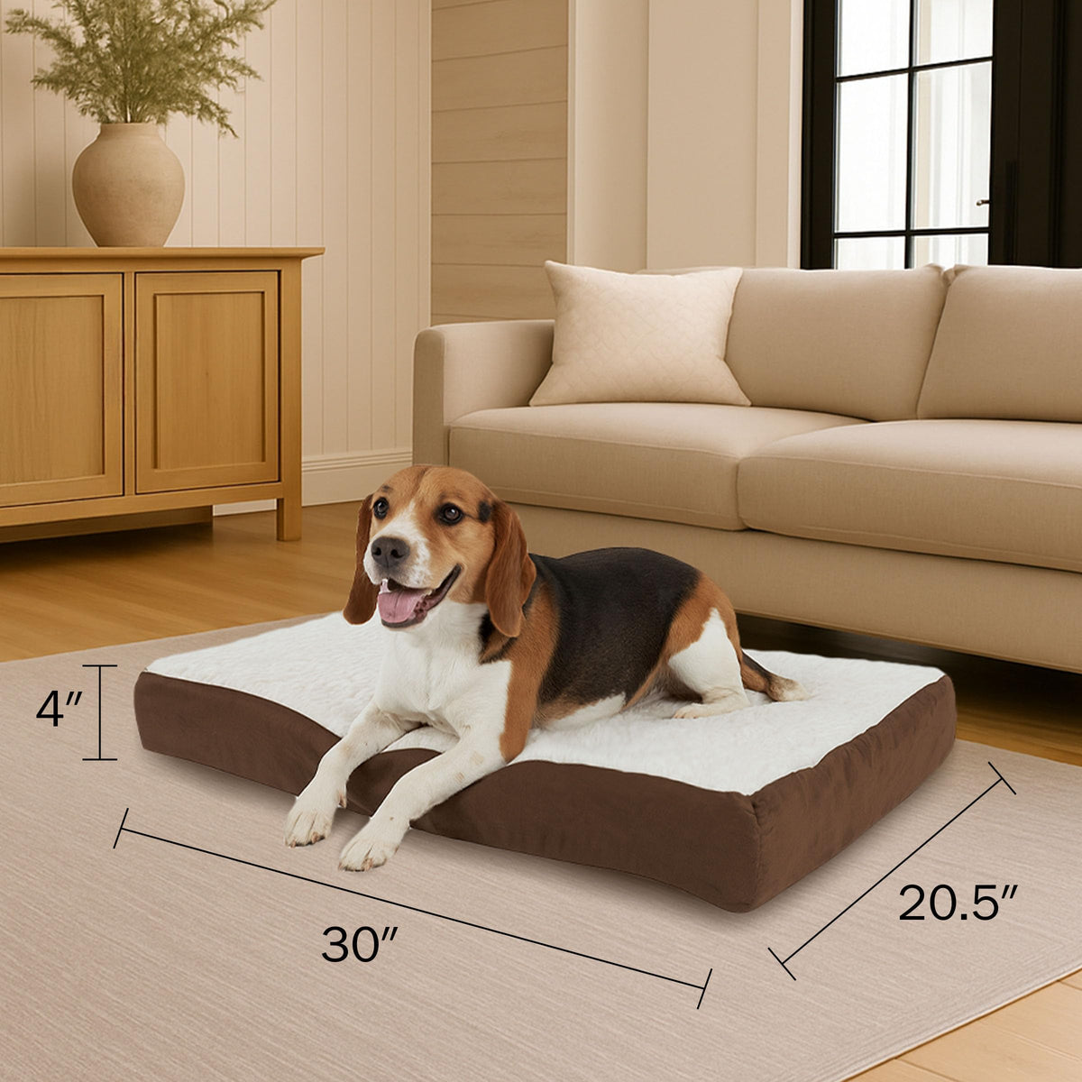 Orthopedic Dog Bed (Brown / Medium)