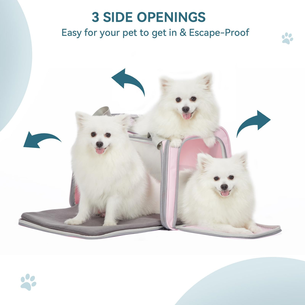 Cat Carrier for Large Cats (19.7"L x 13.0"W x 13.0"H / Pink)