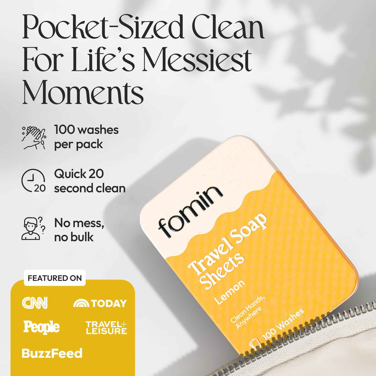 Paper Soap Sheets Tin for Traveling (Variety Pack-001 (Unscented, Lemon, Lavender))