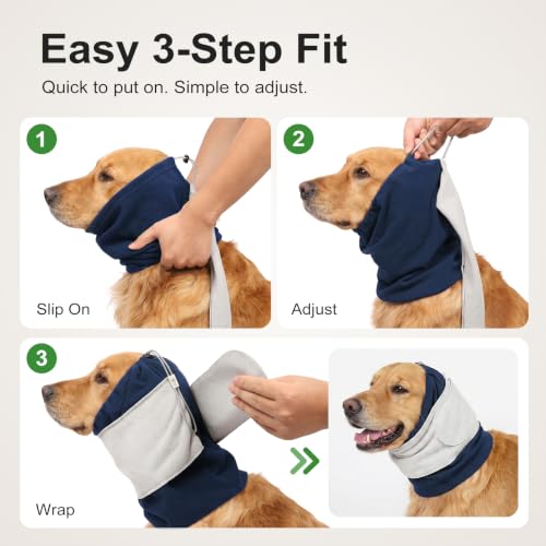 Dog Calming Hoodie for Anxiety Relief (Dark BLue / Medium)