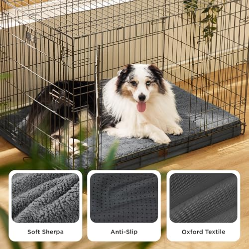 XL Dog Bed for Crate (41"L x 27"W x 3"Th / Dark Grey)