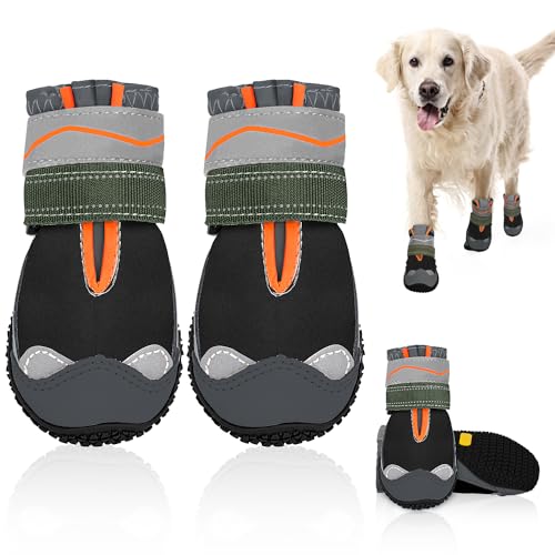Dog Shoes for Large Small Medium Dogs (Black / #1 (Width 1.6 inch) for 14-23 lbs)