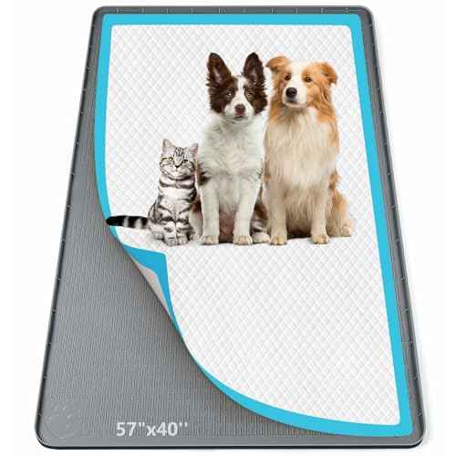 Pee Pad Holder for Dogs 57''x40'' Silicone Puppy Pee Pad Tray (Dark Grey)
