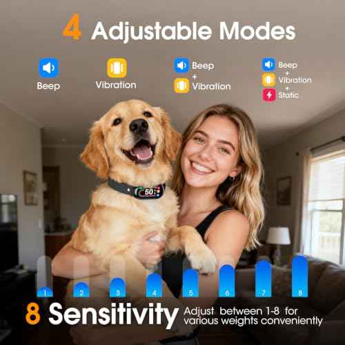 Smart Dog Bark Collar for Small Medium Large Dogs 10 (Black)