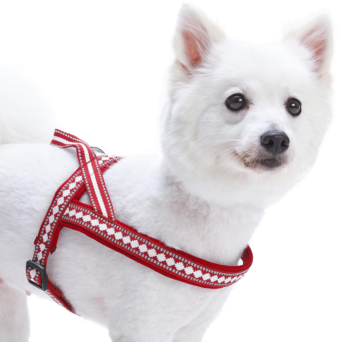 4 Colors Soft & Comfy 3M Reflective Jacquard Padded Dog Harness (Medium(20.5" - 26") Chest Girth / Marsala Red)