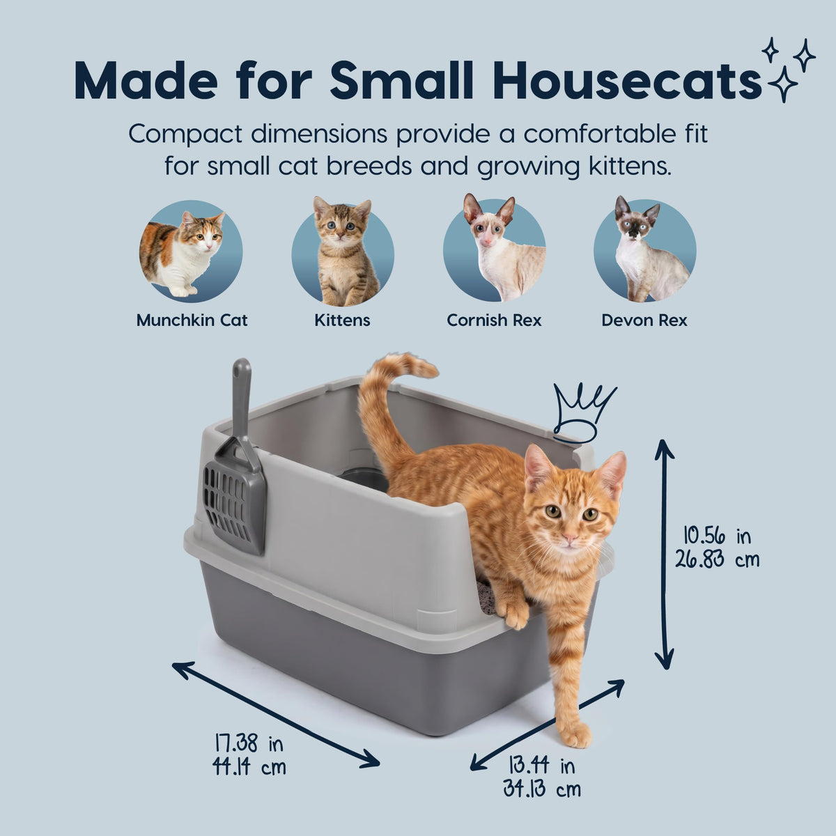 Cat Litter Box Small (Small / Gray)