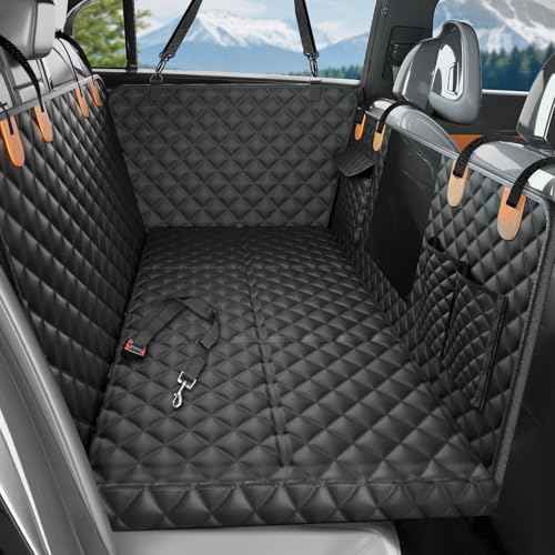 Dog Car Seat Cover for Back Seat (Thick Black / L - For Cars/SUV/ Sedans/MPV)